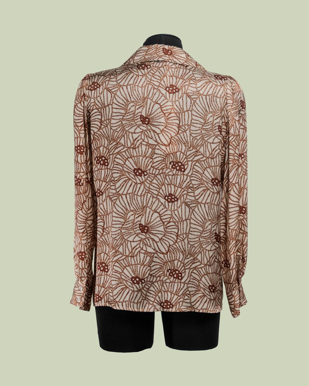 Camicia in Viscosa con Stampa Botanica e Funghi – ECO