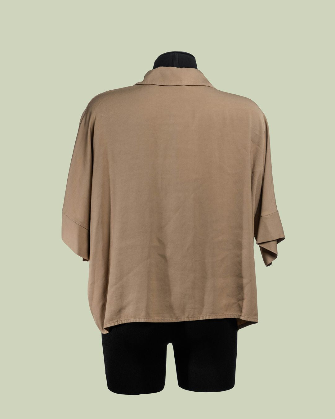 Camicia Over in Viscosa e Lino con Fondo Asimmetrico – ECO