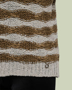 Maglia a righe con borchie e frangia - ECO