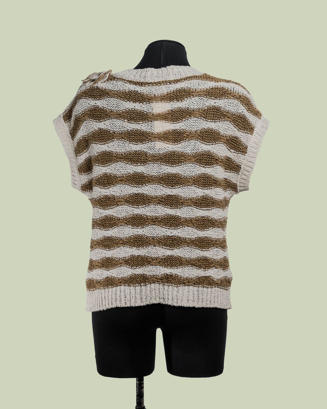 Maglia a righe con borchie e frangia - ECO