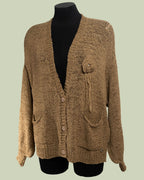 Cardigan Oversize in Maglia con Accessorio Gioiello – ECO