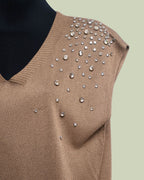 Maglione a Collo Rotondo con Spille Gioiello – ECO 