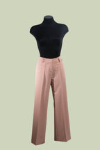 Pantalone a Gamba Larga in Rosa Antico – ECO