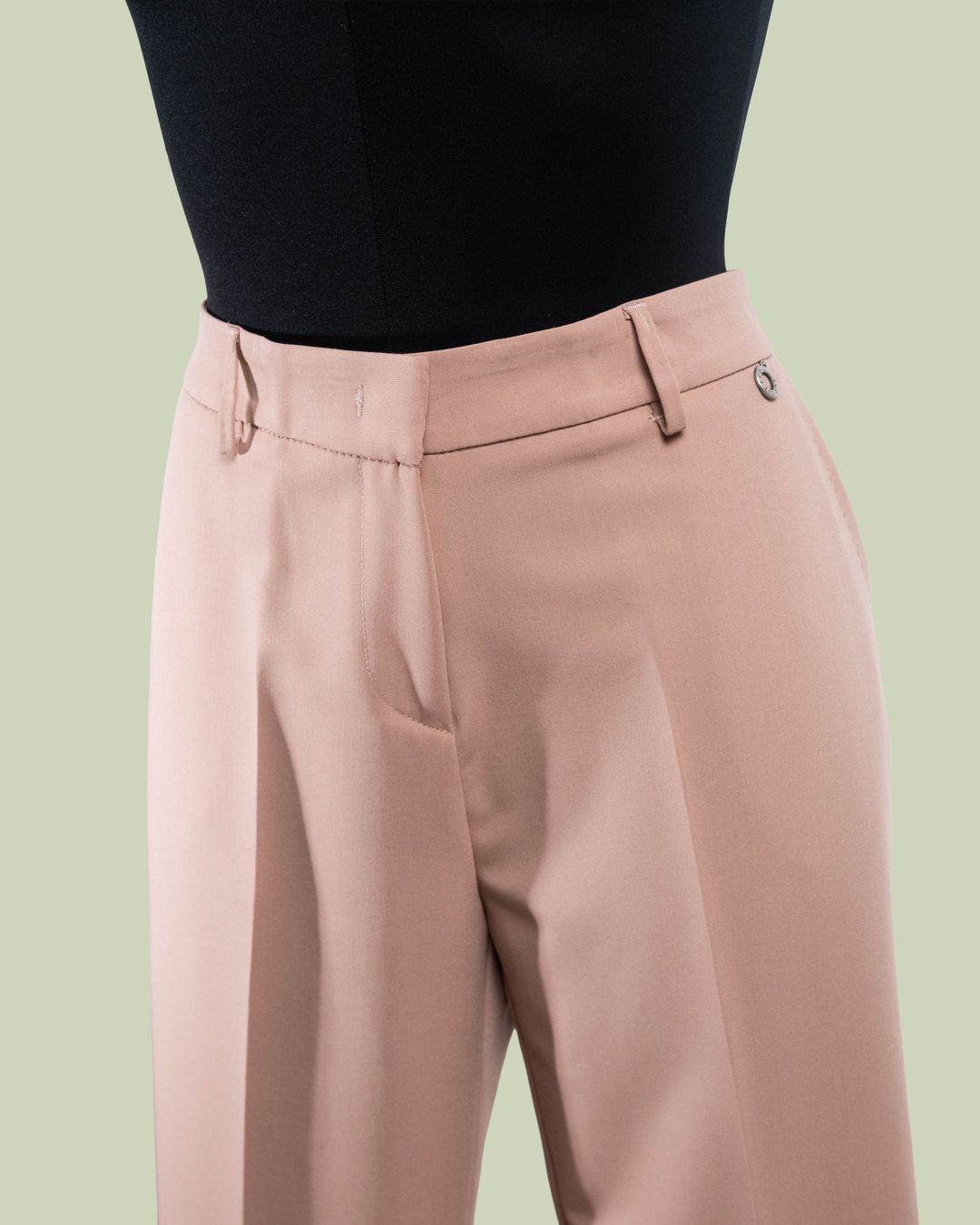 Pantalone a Gamba Larga in Rosa Antico – ECO