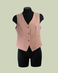 Gilet Sartoriale con Quattro Bottoni in Rosa Antico – ECO