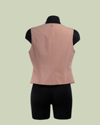 Gilet Sartoriale con Quattro Bottoni in Rosa Antico – ECO