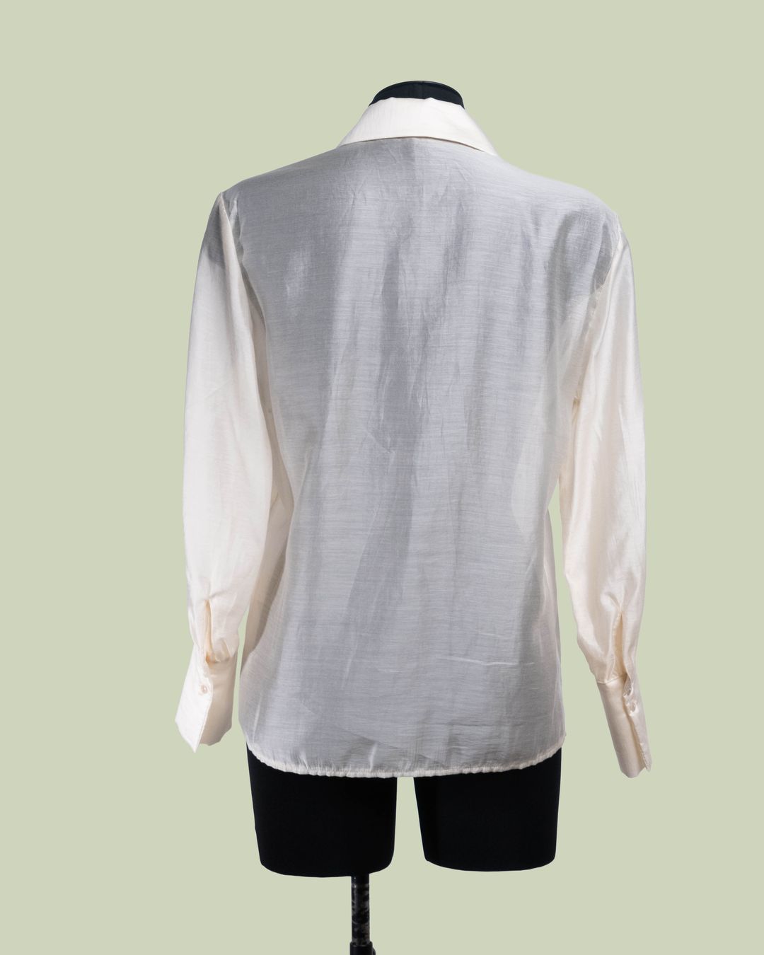 Camicia Semi-trasparente con Pioggia di Strass – ECO - PANNA