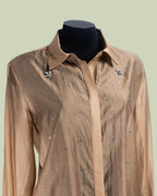 Camicia Semi-trasparente con Pioggia di Strass – ECO 