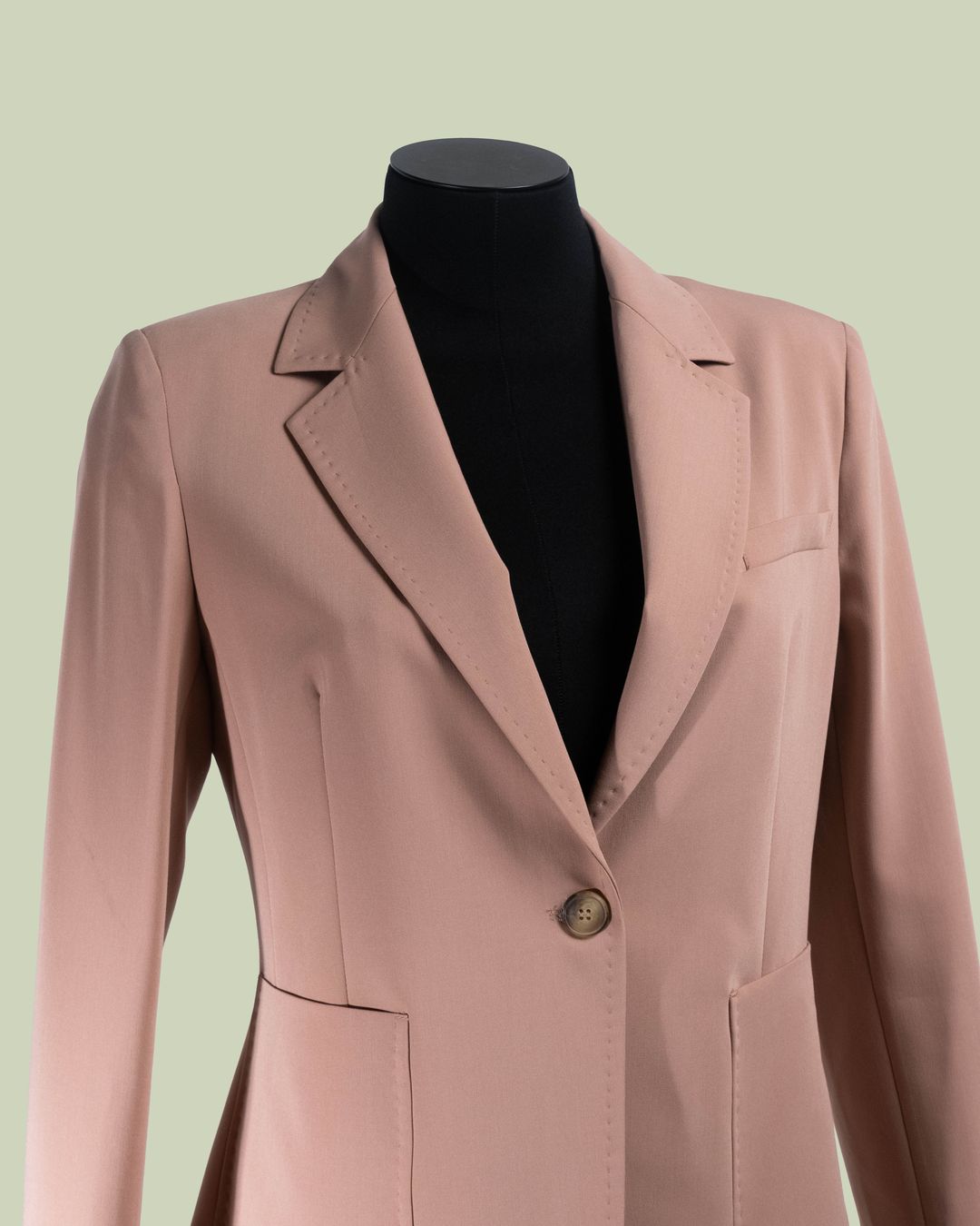 Blazer Monopetto con Vita Segnata in Rosa Antico – ECO