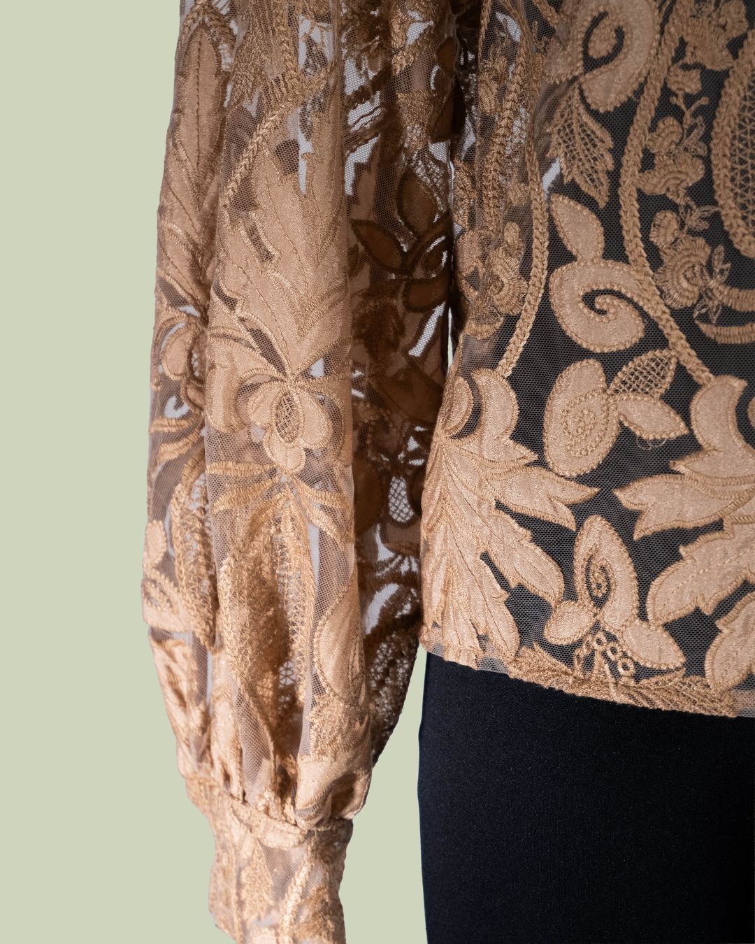 Casacca in Pizzo Guipure con Motivo Floreale e Vegetale – ECO
