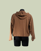 Giubbotto in Cotone con Cappuccio Integrato a Contrasto – ECO