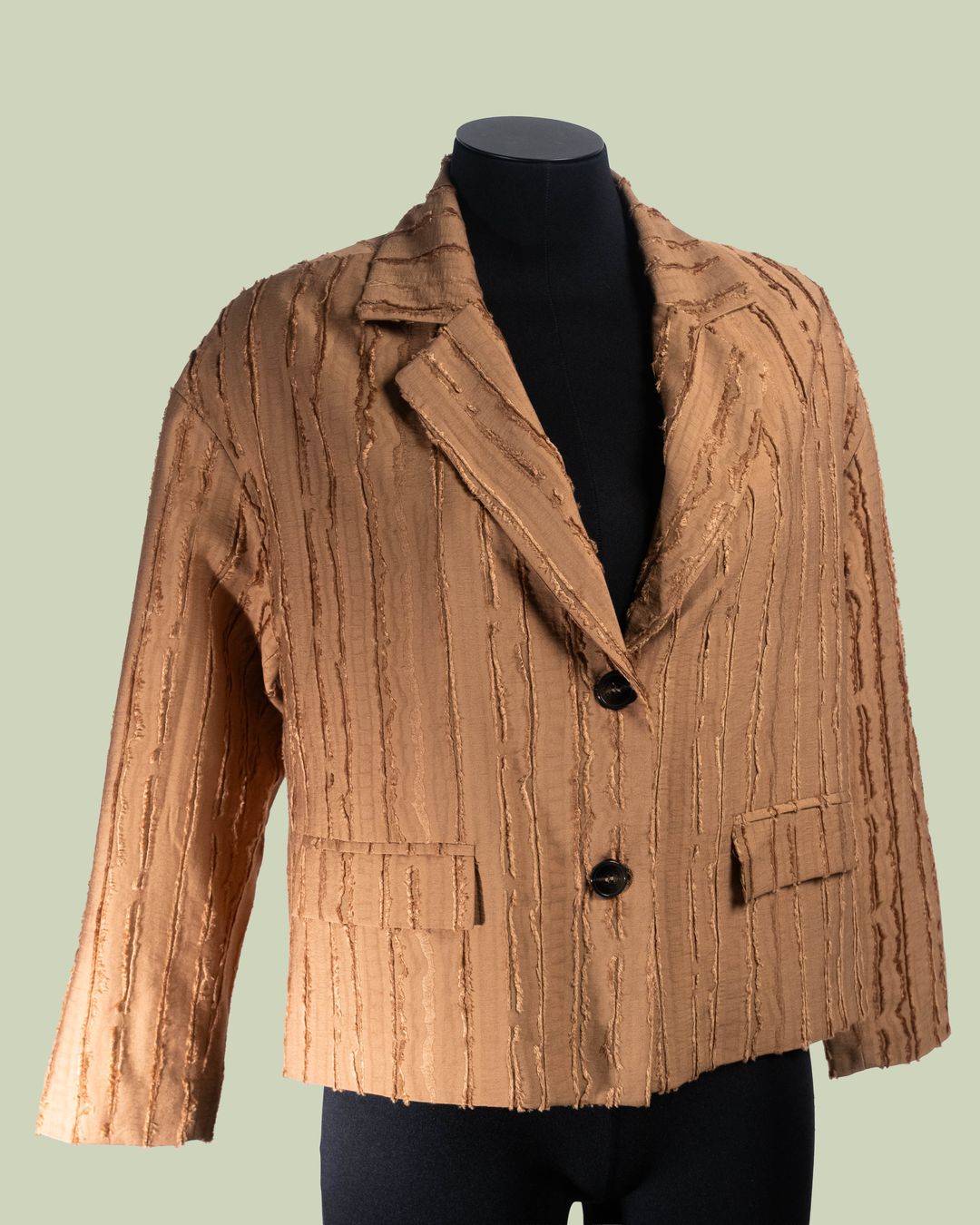 Blazer in Jacquard con Texture Verticale Strutturata – ECO