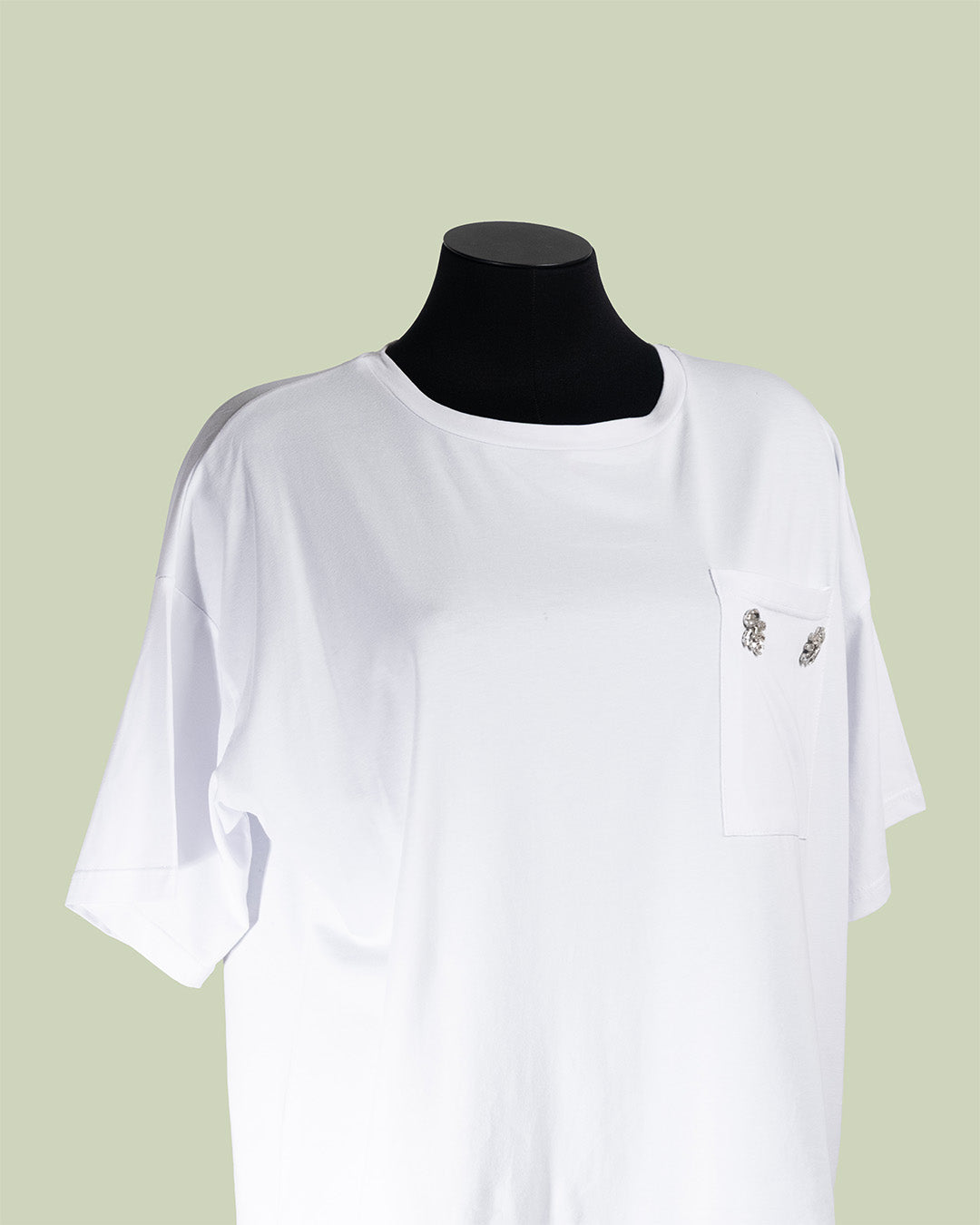 T-shirt Boxy con Taschino e Spille Gioiello – Talissa