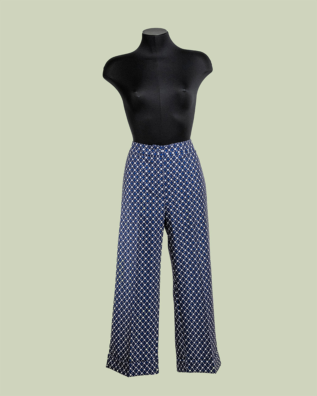 Pantalone a Vita Alta con Fantasia Geometrica – Mimi-Muà