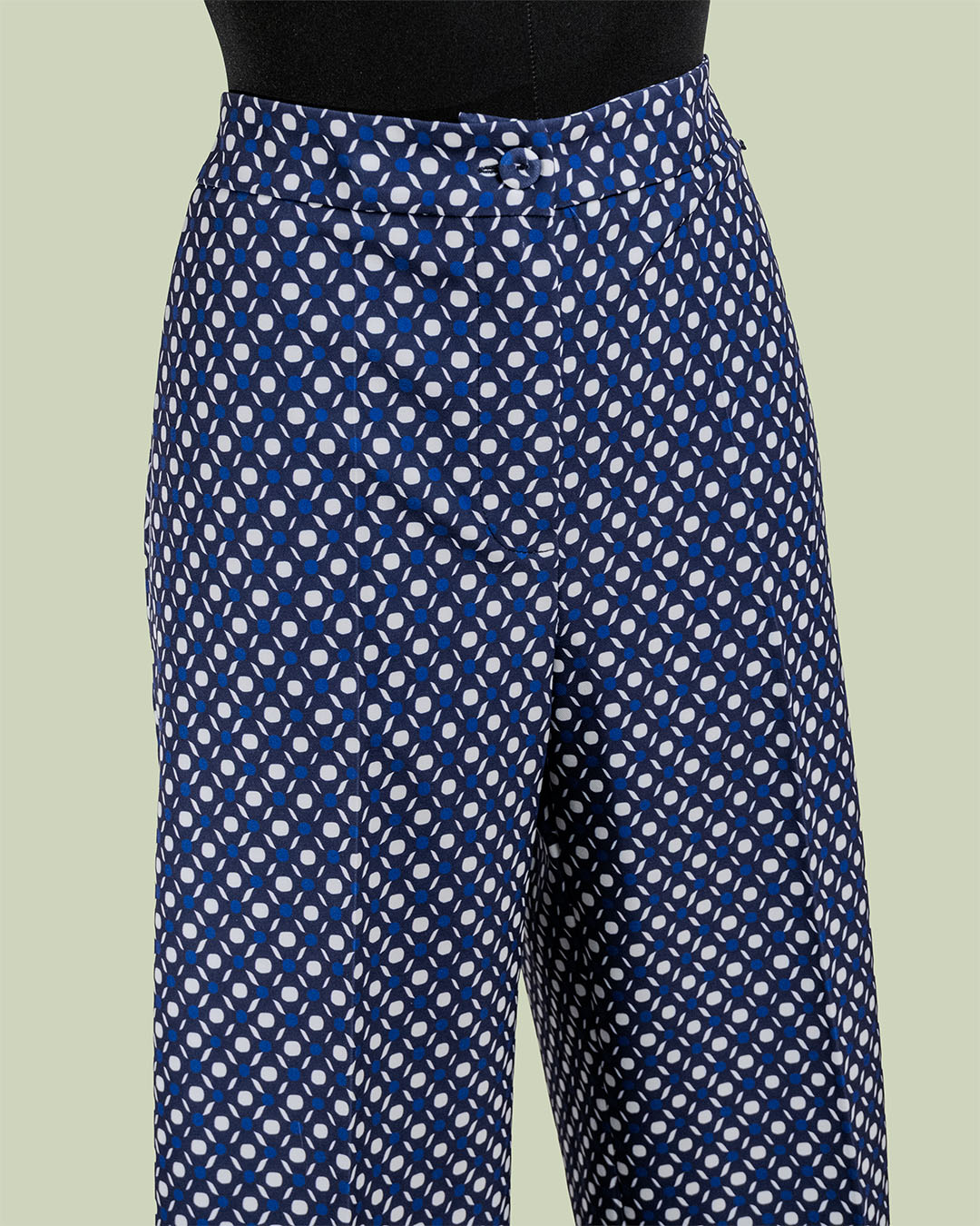 Pantalone a Vita Alta con Fantasia Geometrica – Mimi-Muà