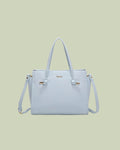 Tote in Ecopelle con Nodo Decorativo ai Manici – Mimi-Muà - CELESTE
