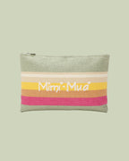 Pochette Piatta in Rafia con Righe Multicolor – Mimi-Muà - CICLAMINO