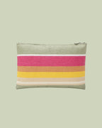 Pochette Piatta in Rafia con Righe Multicolor – Mimi-Muà