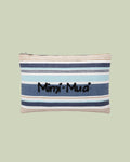 Pochette Piatta in Rafia con Righe Multicolor – Mimi-Muà - VERDE PASTELLO