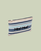 Pochette Piatta in Rafia con Righe Multicolor – Mimi-Muà