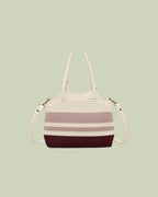 Borsa a Mano in Maglia Microforata a Righe – Mimi-Muà