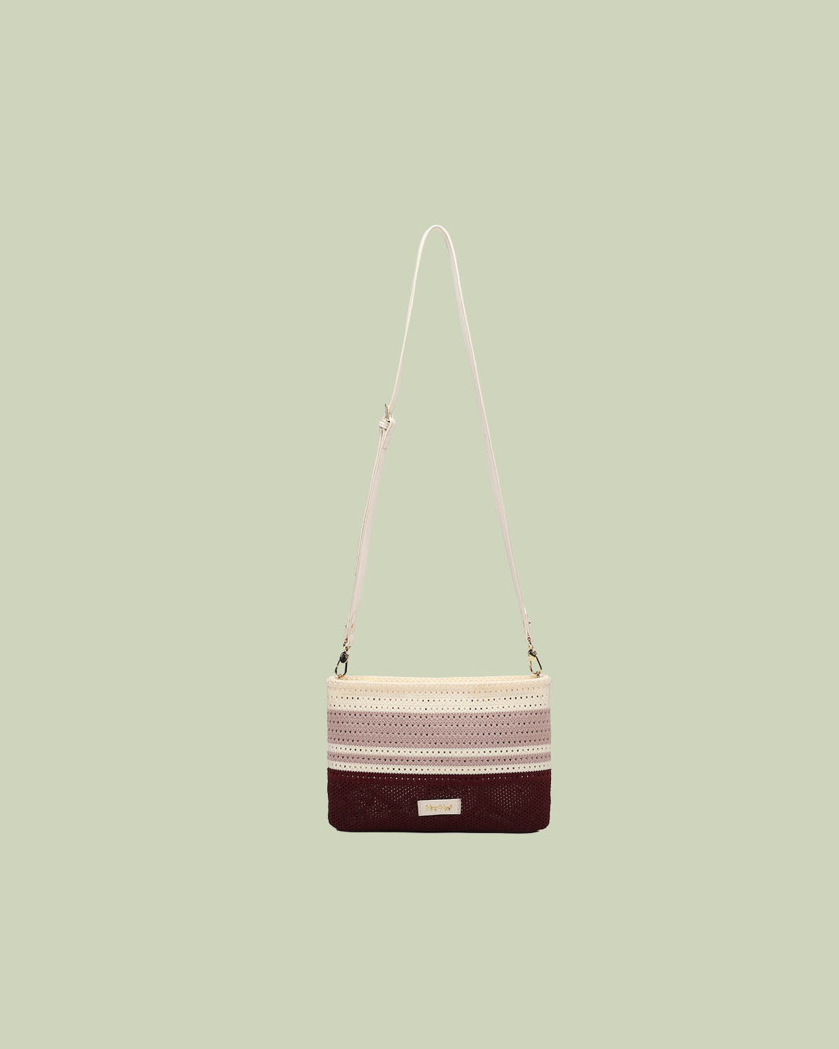 Pochette in Maglia Microforata a Righe Multicolor – Mimi-Muà - VINO