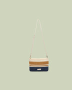 Pochette in Maglia Microforata a Righe Multicolor – Mimi-Muà - BLU