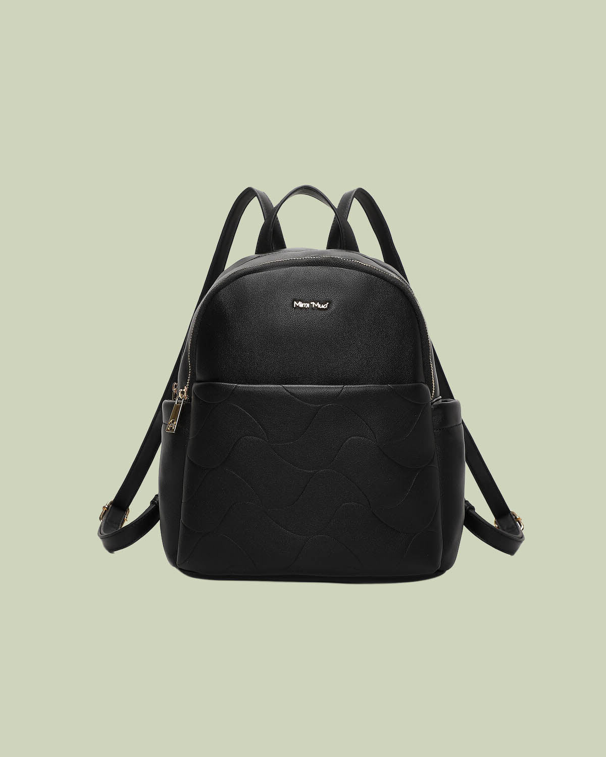 Zaino in Ecopelle con Superficie Goffrata – Mimi-Muà - NERO