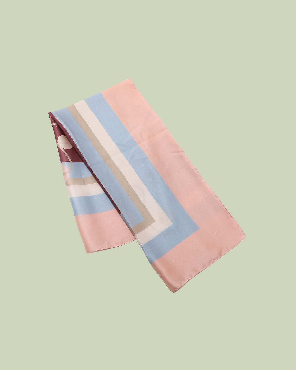 Foulard Quadrato con Cornici Geometriche Multicolor – Mimi-Muà