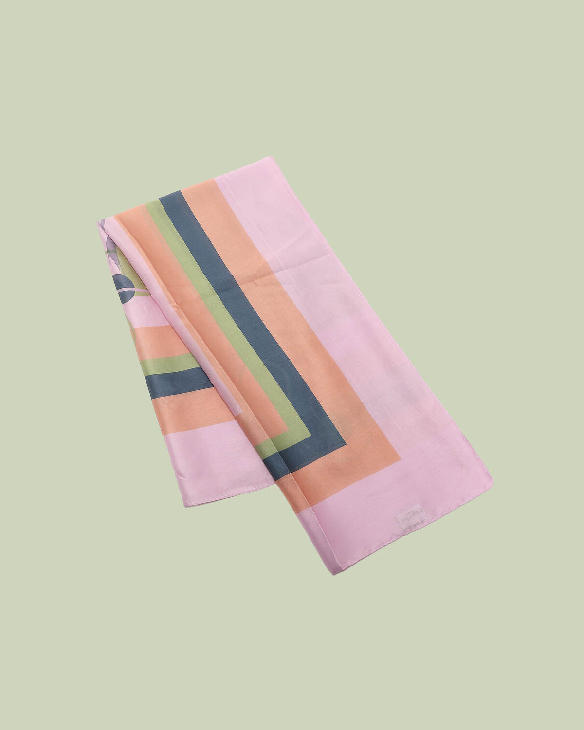 Foulard Quadrato con Cornici Geometriche Multicolor – Mimi-Muà